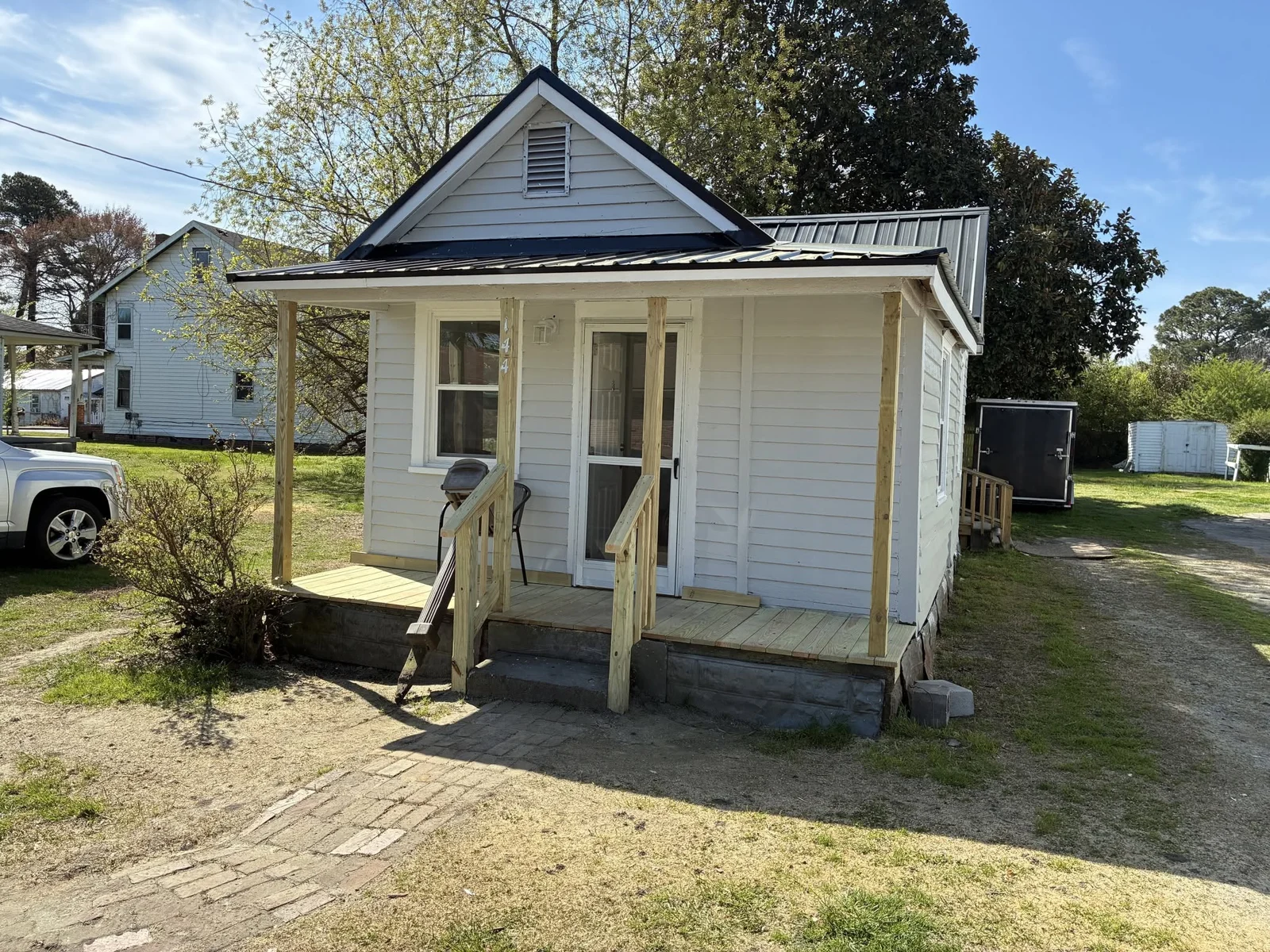Exterior view of a small home